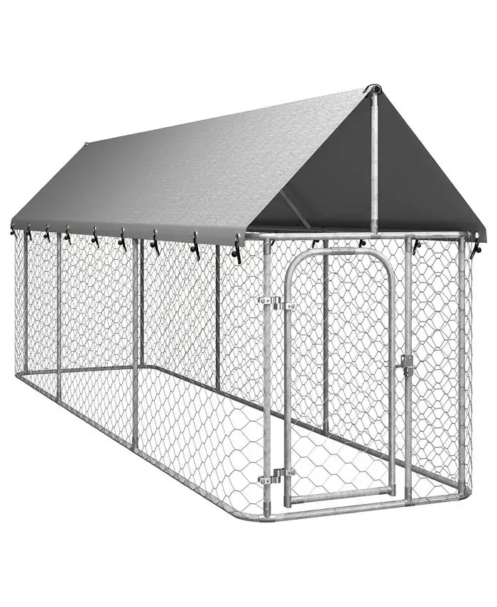 Outdoor Dog Kennel with Roof… — Photo 1