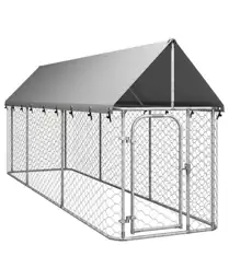 Outdoor Dog Kennel with Roof… — Photo 1