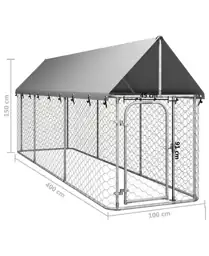 Outdoor Dog Kennel with Roof… — Photo 3