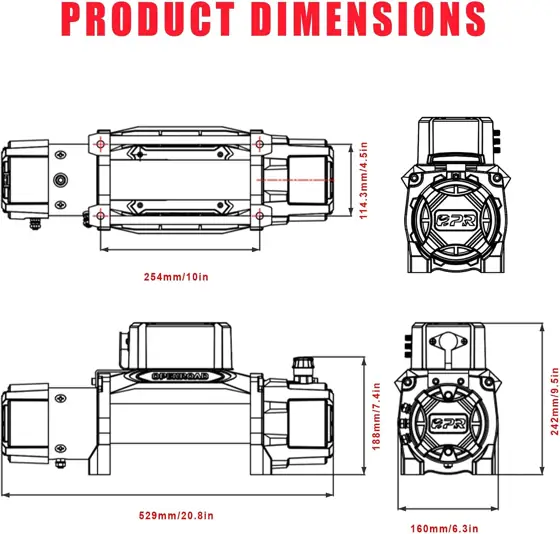 OPENROAD 13500 lb Recovery Winch… — Photo 3