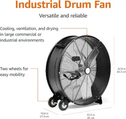 Amazon Basics 30" Drum Fan,… — Photo 3