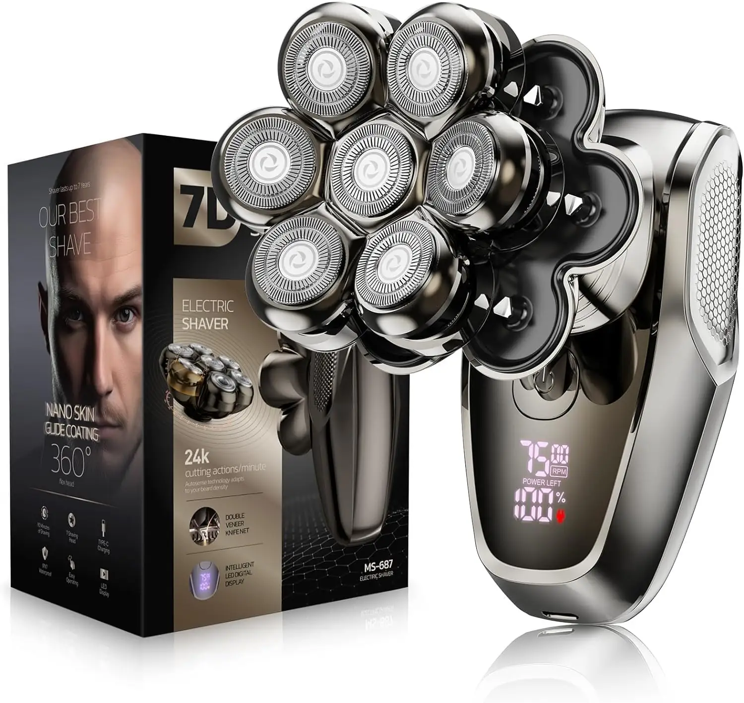 SHPAVVER Detachable Bald Head Shaver… — Photo 1
