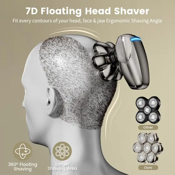 SHPAVVER Detachable Bald Head Shaver… — Photo 3