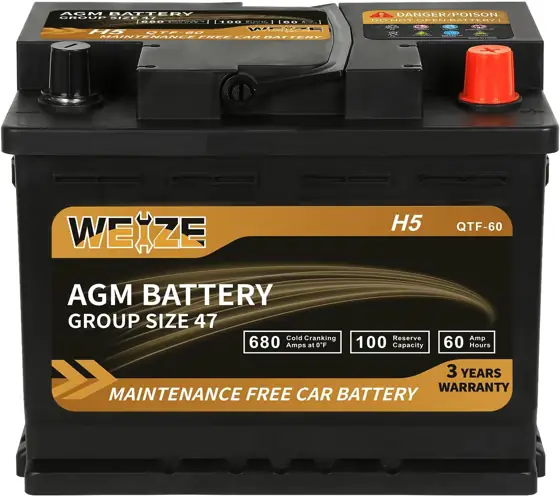 Weize Platinum AGM Battery BCI… — Photo 1