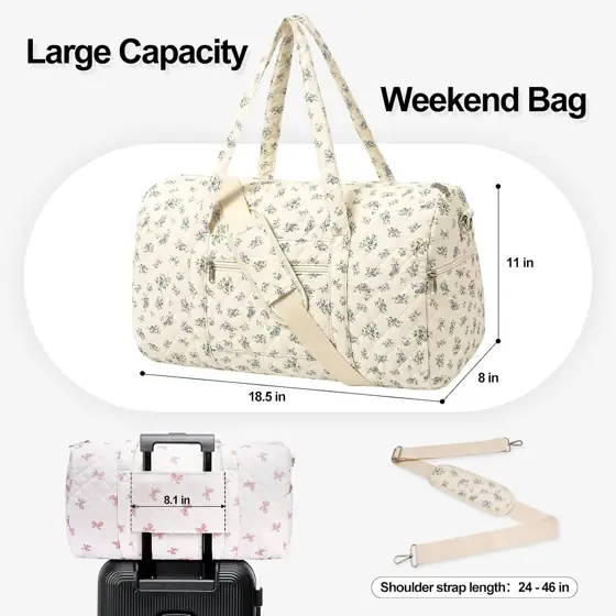 Gym Bag for Women, Quilted… — Photo 2