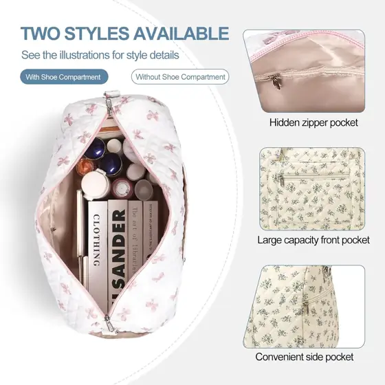 Gym Bag for Women, Quilted… — Photo 3