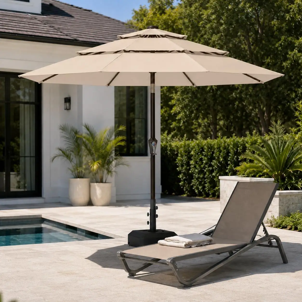 10ft Patio Umbrella, 3-Tier Vented,… — Photo 1