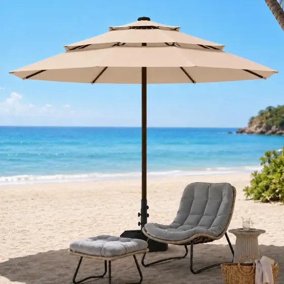 10ft Patio Umbrella, 3-Tier Vented,… — Photo 2