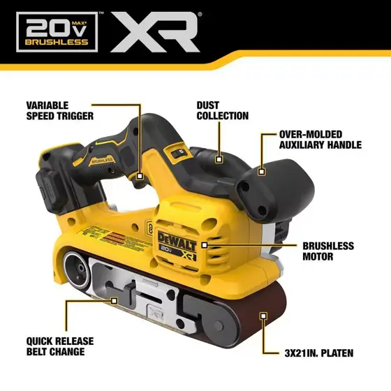20-Volt Cordless Belt Sander (Tool-Only) — Photo 2