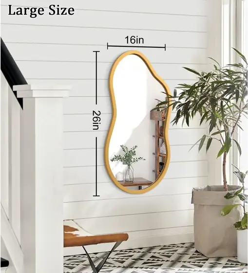 AAZZKANG Wood-Framed Large Wall Mirror… — Photo 2