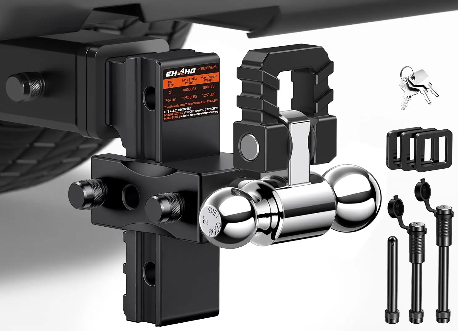 Ehaho Adjustable Trailer Hitch -… — Photo 1