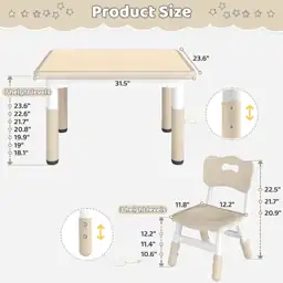 DOREROOM Adjustable Kids Table &… — Photo 3