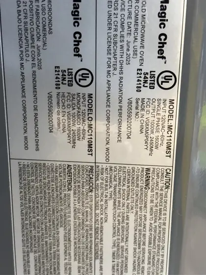 1.1 cu. ft. Countertop Microwave… — Photo 4