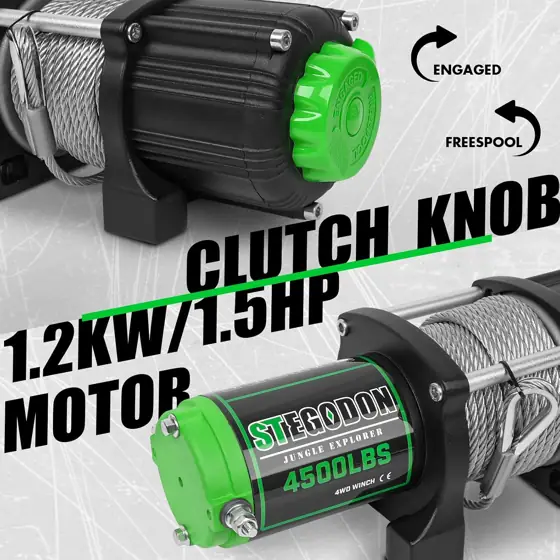 4500 lb 12V Waterproof Winch… — Photo 3