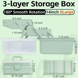 TERGOO 14in 3-Layer Craft Organizer… — Photo 2