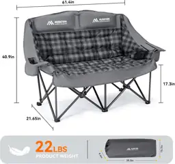 Huskfirm Padded Double Camping Chair… — Photo 3