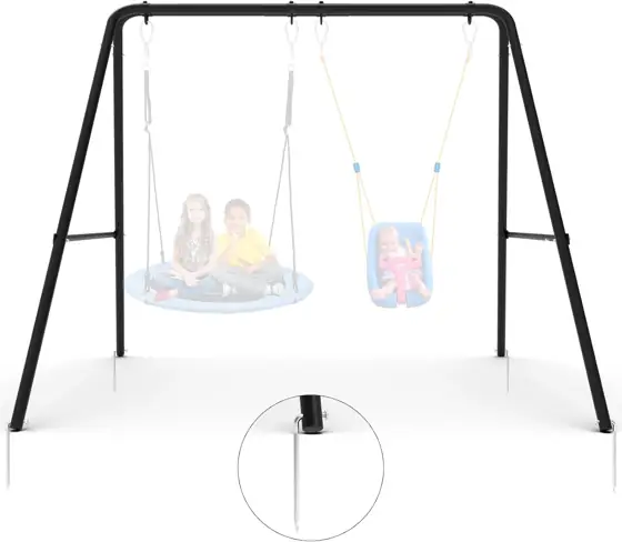 2-Seat Swing Frame with Ground… — Photo 1