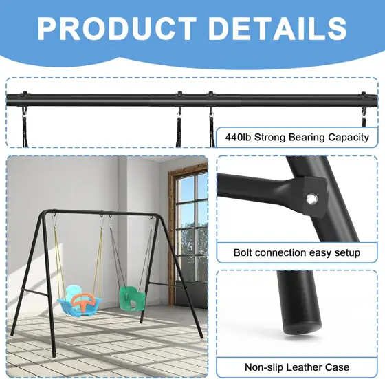 2-Seat Swing Frame with Ground… — Photo 3