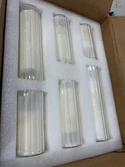 Ivory Pillar Candles & Ribbed… — Photo 4