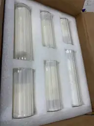 Ivory Pillar Candles & Ribbed… — Photo 4