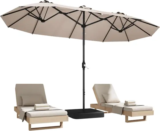 15ft Patio Umbrella with Base,Large… — Photo 1