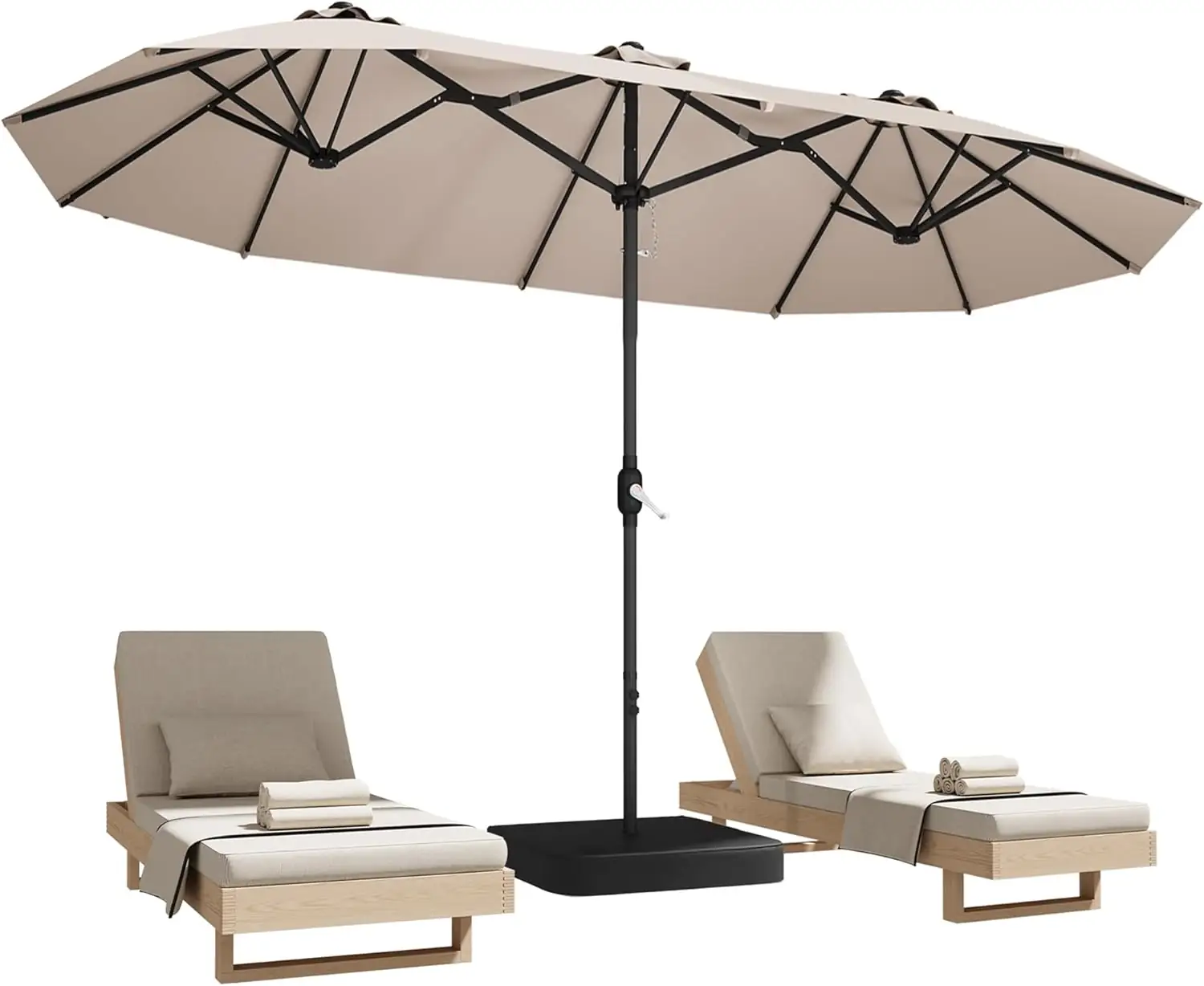 15ft Patio Umbrella with Base,Large… — Photo 1