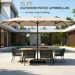 15ft Patio Umbrella with Base,Large… — Photo 2