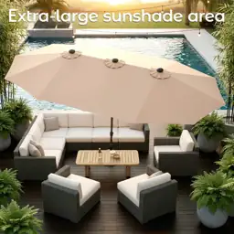 15ft Patio Umbrella with Base,Large… — Photo 3