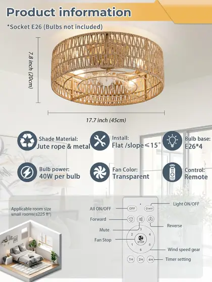 Boho Caged Flush Mount Ceiling… — Photo 3