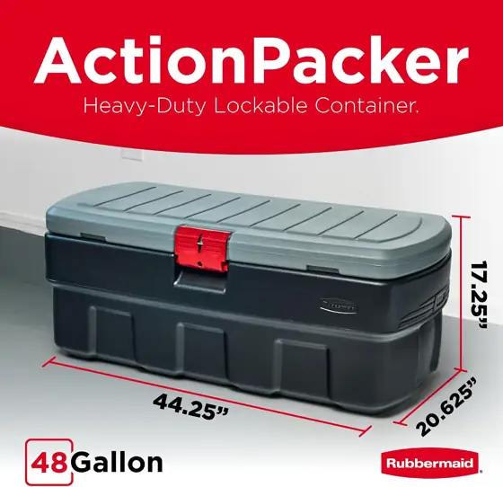 Rubbermaid 48-Gallon Black Action Packer… — Photo 2
