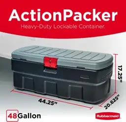 Rubbermaid 48-Gallon Black Action Packer… — Photo 2