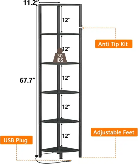 Furnulem 6 Tier Corner Shelf… — Photo 2