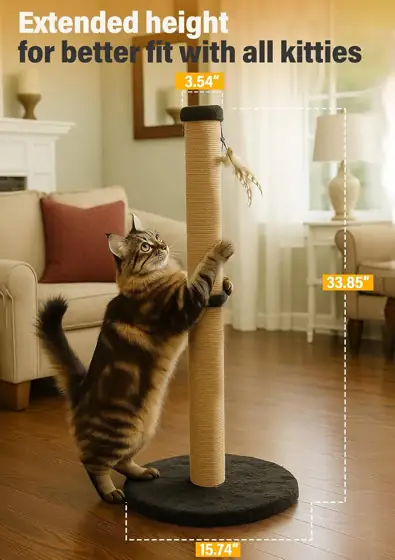 34in Tall Cat Scratching Post… — Photo 2