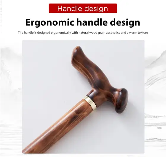 GUYUE Wooden Canes,Solid Wood Walking… — Photo 2