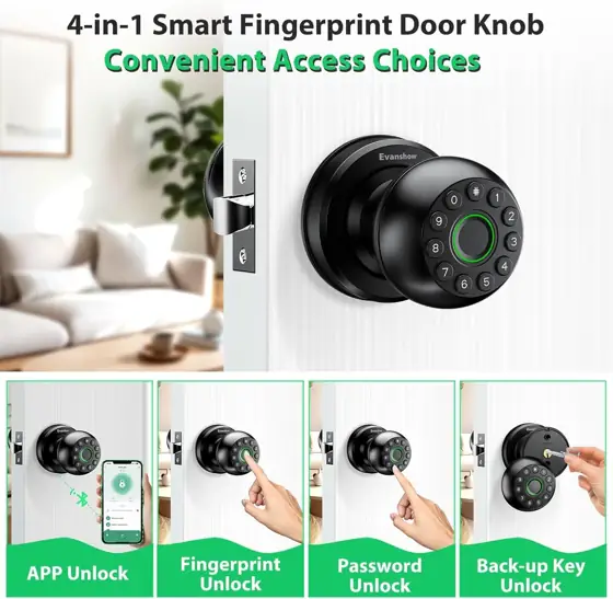 Smart Door Knob Fingerprint Lock… — Photo 2