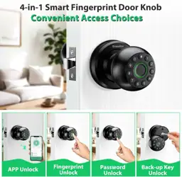 Smart Door Knob Fingerprint Lock… — Photo 2