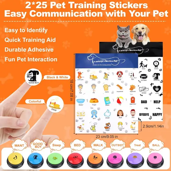 8 Pcs Dog Talking Buttons… — Photo 3