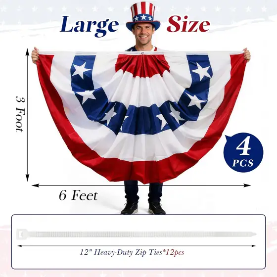 HOOSUN 4 Pack American Flag… — Photo 2