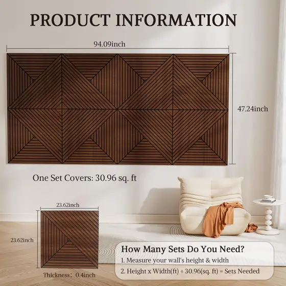 Acoustic Wall Panels, 8 Piece… — Photo 2