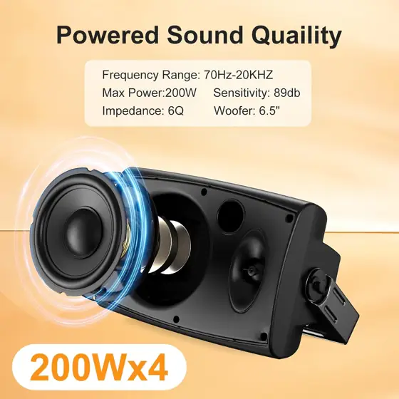 STUDIOFINIX 6.5-Inch 800W Outdoor Bluetooth… — Photo 3