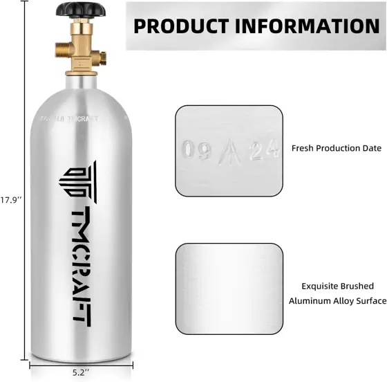 TMCRAFT 5lb CO2 Tank, Aluminum… — Photo 3