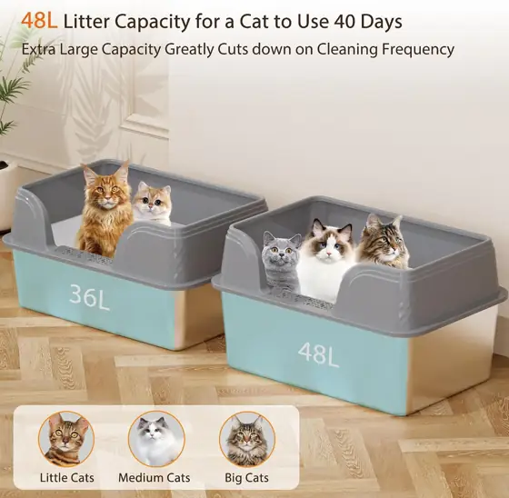 Stainless Steel Litter Box with… — Photo 3