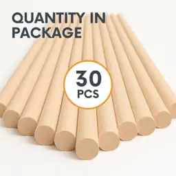 30pcs Birch Dowel Rods 3/8… — Photo 3