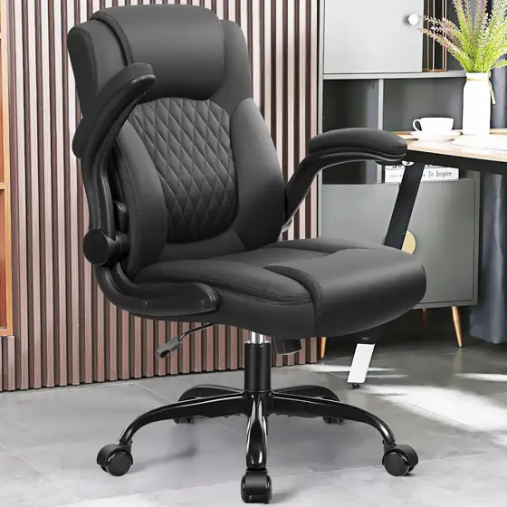 Leather Office Chair, Ergonomic Back… — Photo 2