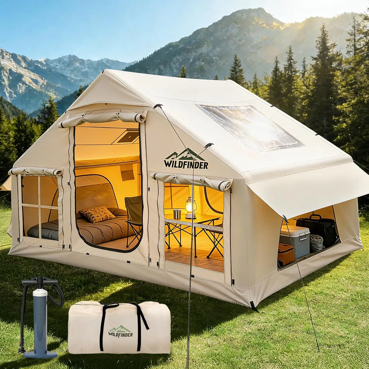Inflatable Tent with Skylight &… — Photo 1