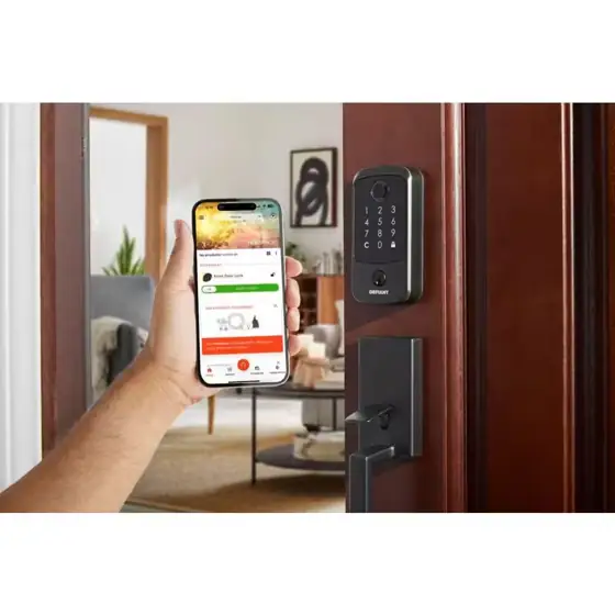 Square Fingerprint Bronze Electronic Single-Cylinder… — Photo 2