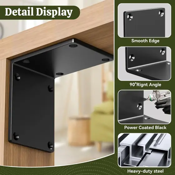 4 Pack 8"x8"x6" Post Brackets,… — Photo 3