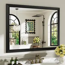 40x32 Black Beveled Wall Bathroom… — Photo 1