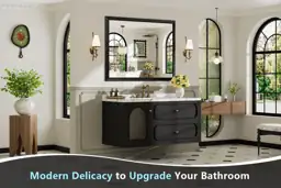40x32 Black Beveled Wall Bathroom… — Photo 2