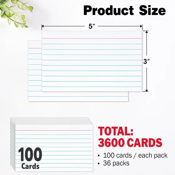 3600-Count 3x5 Index Cards, White… — Photo 2